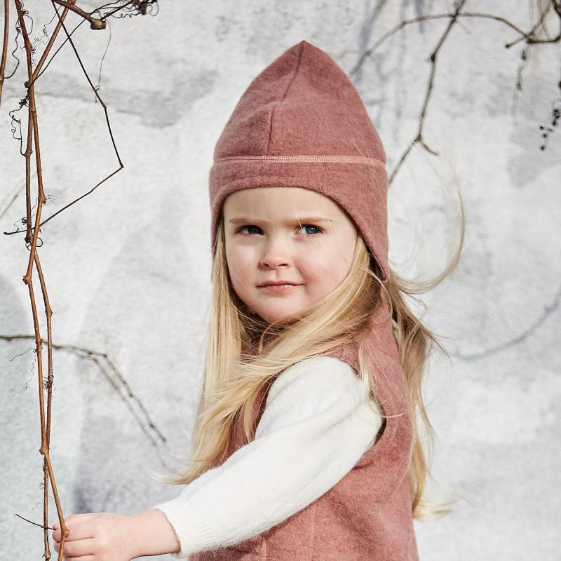 Mini Mütze Woll-Fleece graumeliert