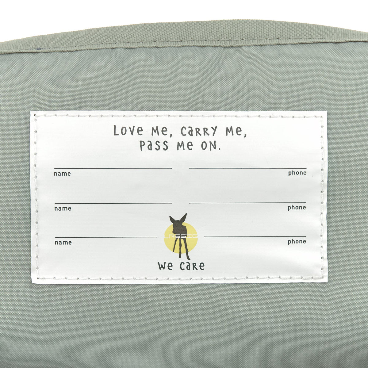 Kinderrucksack Square Happy Prints light olive - von lässig