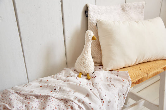 Muslin Swaddle & Burp Tiny Farmer flowers - lässig