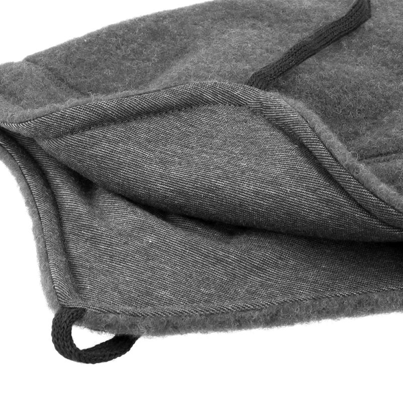 Mini Mütze Woll-Fleece braunmeliert