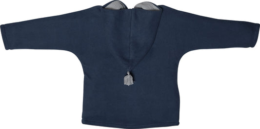 Baumwollfleece Jacke JUNI Indigo Blue/Grey - von KitzHeimat