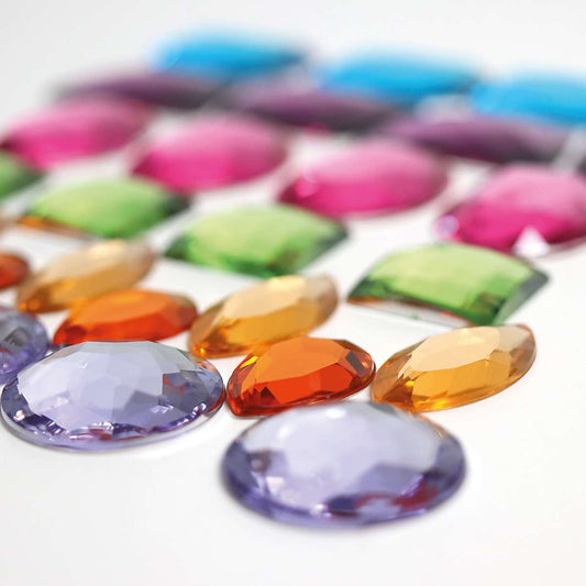 28 Riesen Glitzersteine aus Acryl - von Grimm's