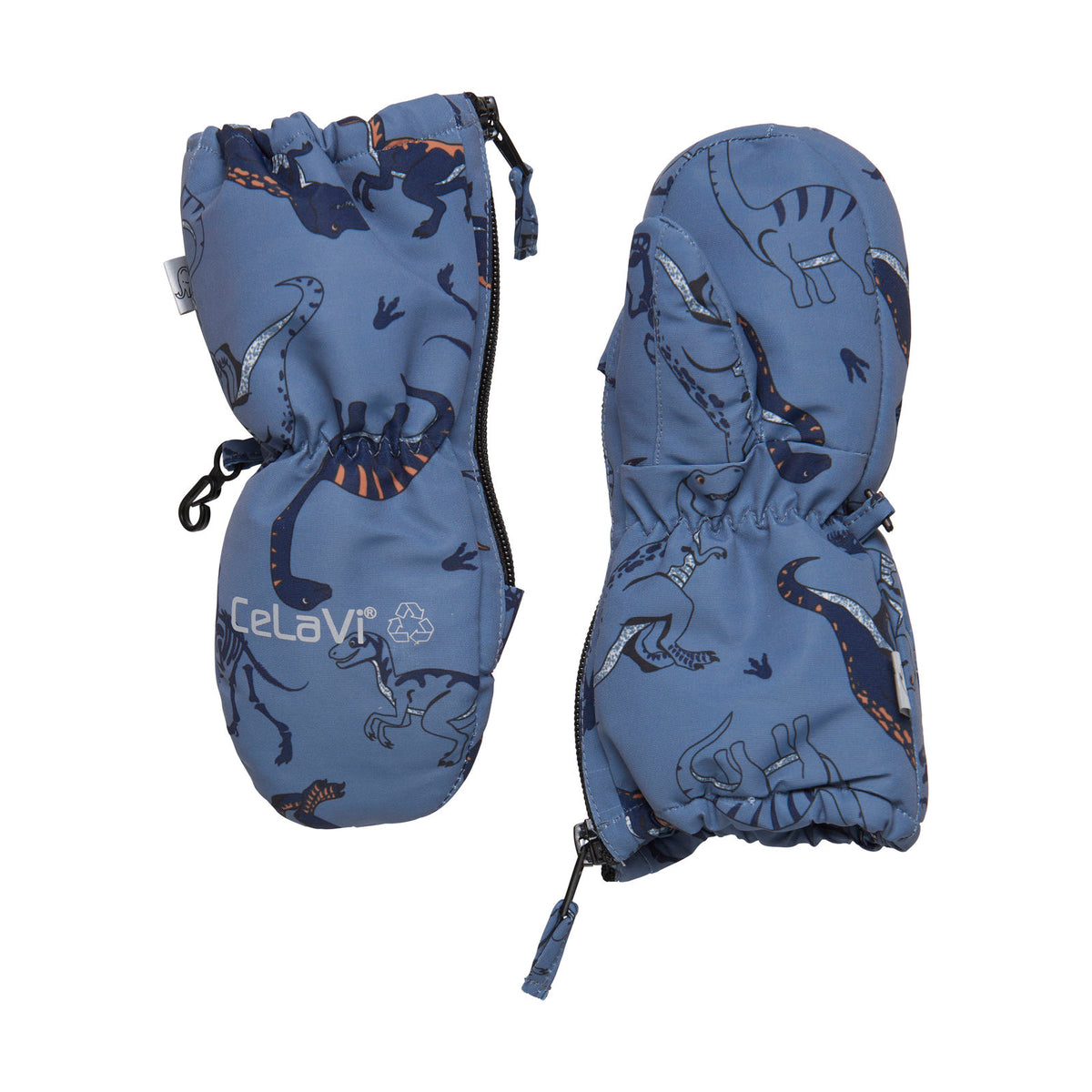 Handschuhe gefüttert - Blue Dinos - von CELAVI