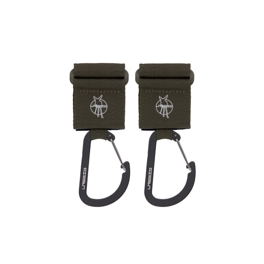 Kinderwagenhaken Karabiner Olive - von Lässig