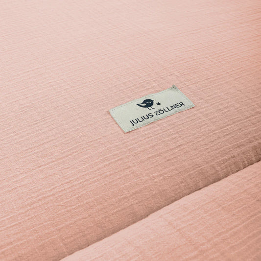 Krabbeldecke Musselin dusty rose