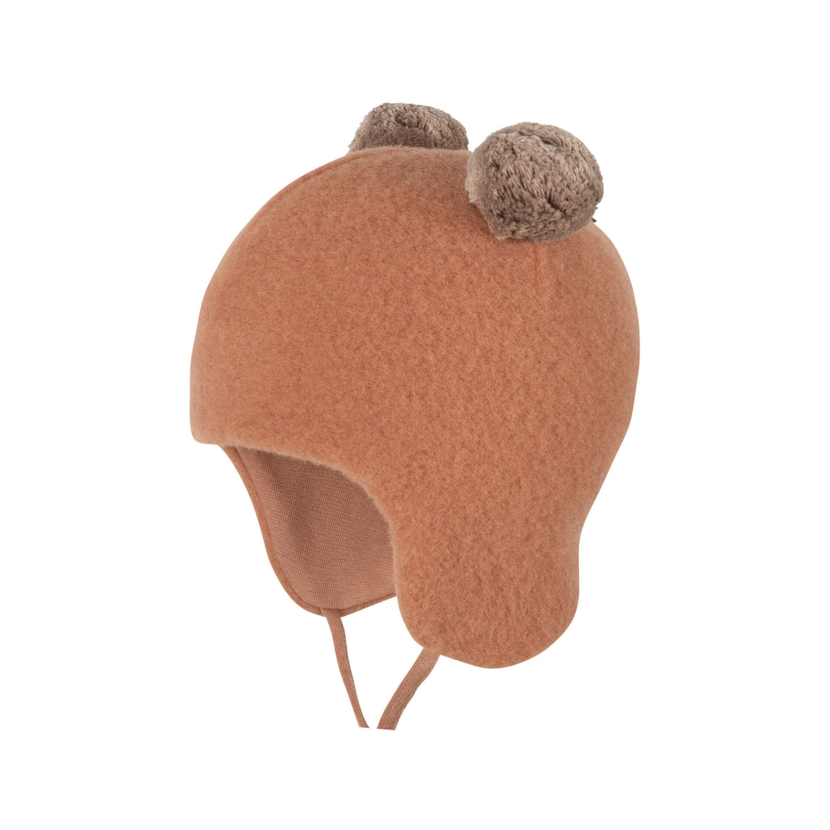 Wollfleece Bommel Mütze mocha - von Pure Pure by bauer