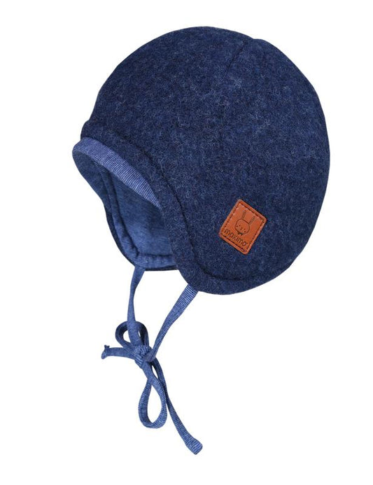 BABY Mütze Woll-Fleece navy - von maximo