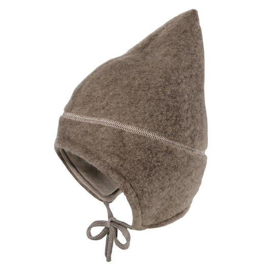 Mini Mütze Woll-Fleece braunmeliert