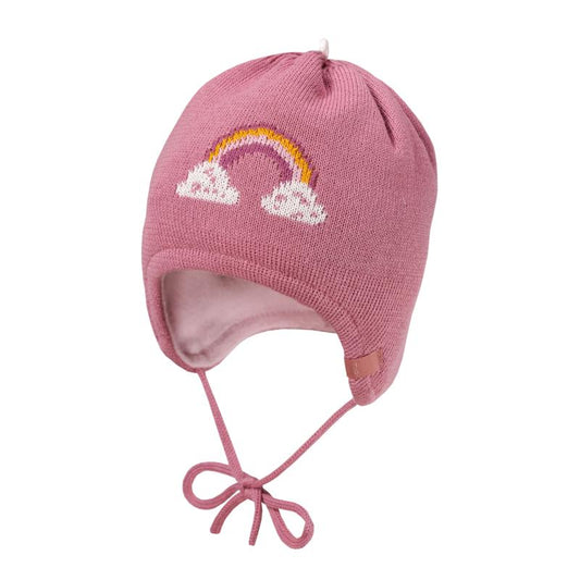 BABY Mütze gestrickt Regenbogen
