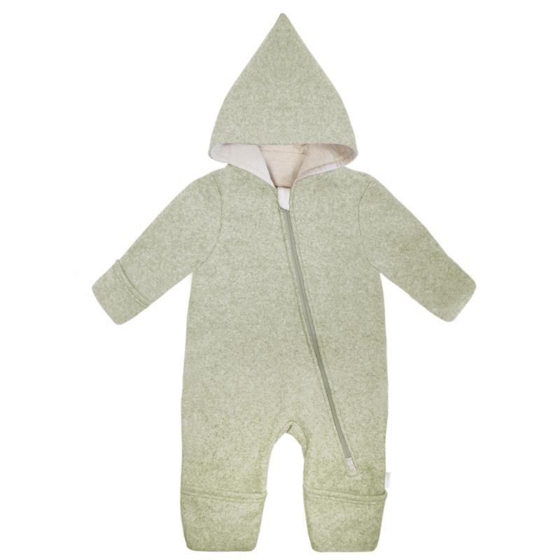Baumwollfleece Overall mineral meliert - von maximo