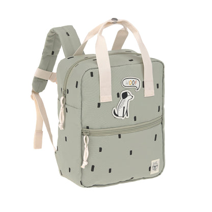 Kinderrucksack Square Happy Prints light olive - von lässig
