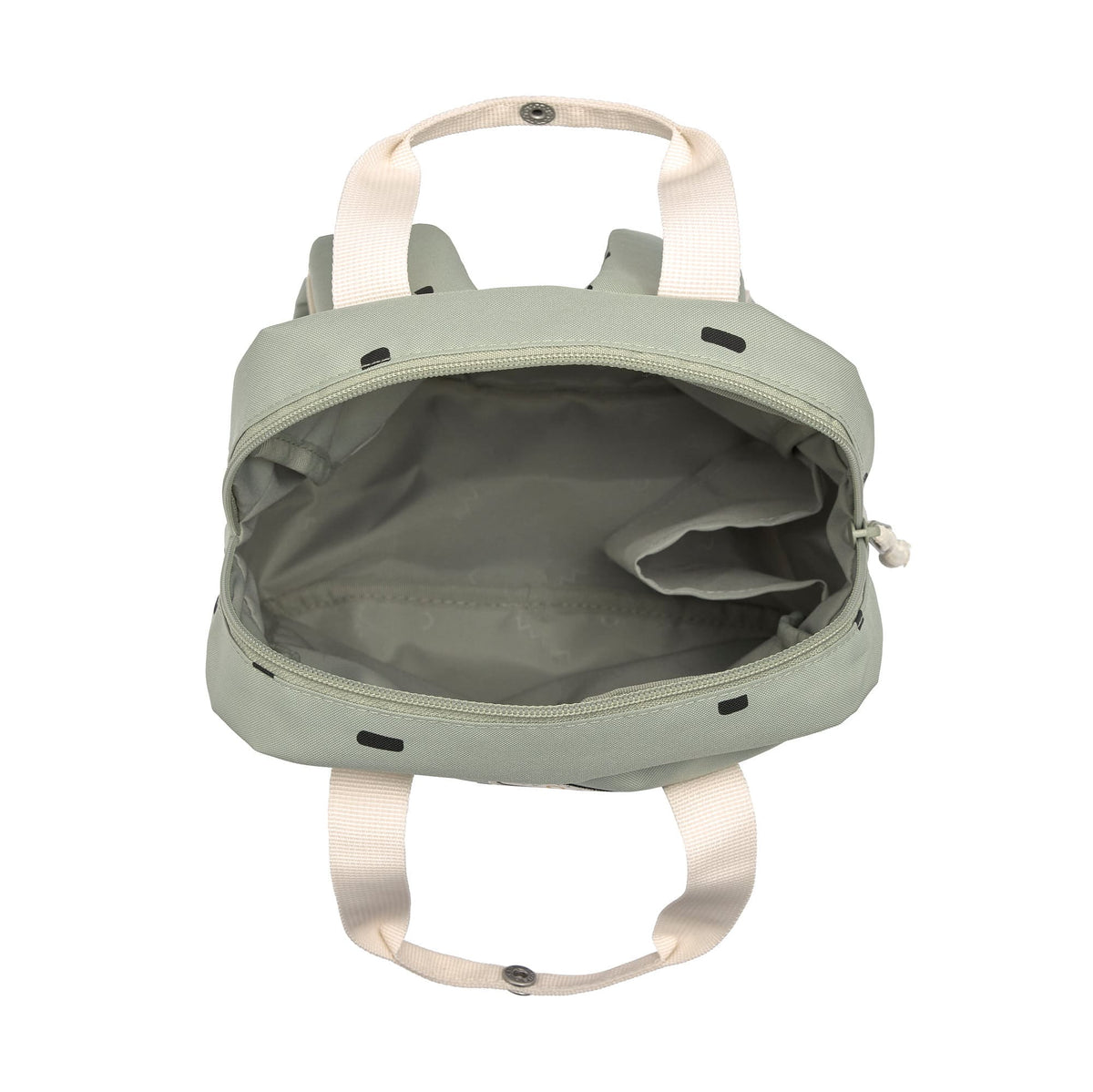 Kinderrucksack Square Happy Prints light olive - von lässig