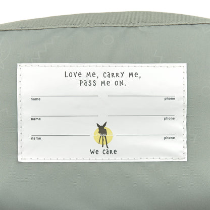 Kinderrucksack Square Happy Prints light olive - von lässig