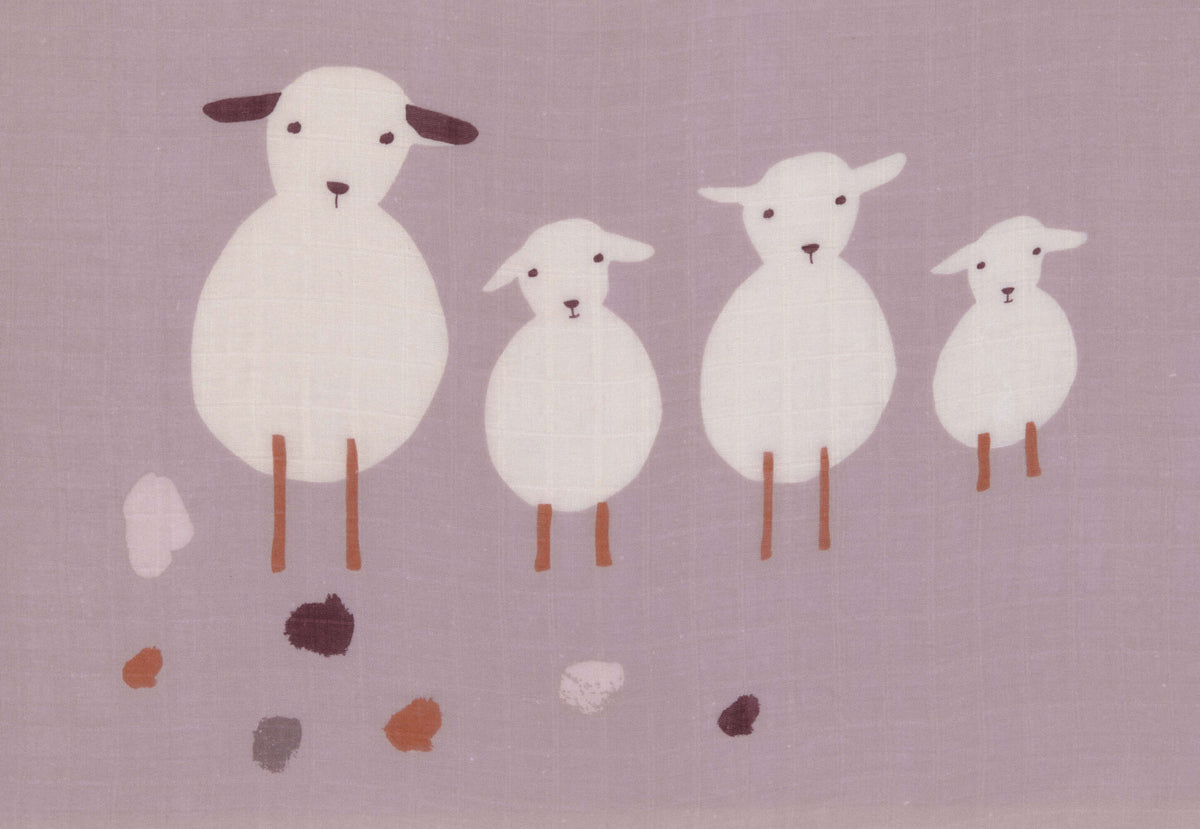 Muslin Swaddle & Burp Tiny Farmer flowers - lässig