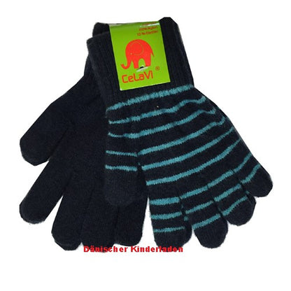 2er-Pack Strick-Handschuhe - blau/türkis-CELAVI