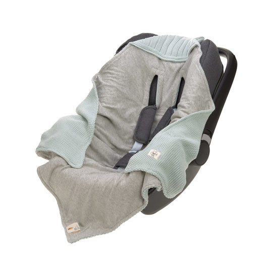Babyschalen Decke light mint- von lässig