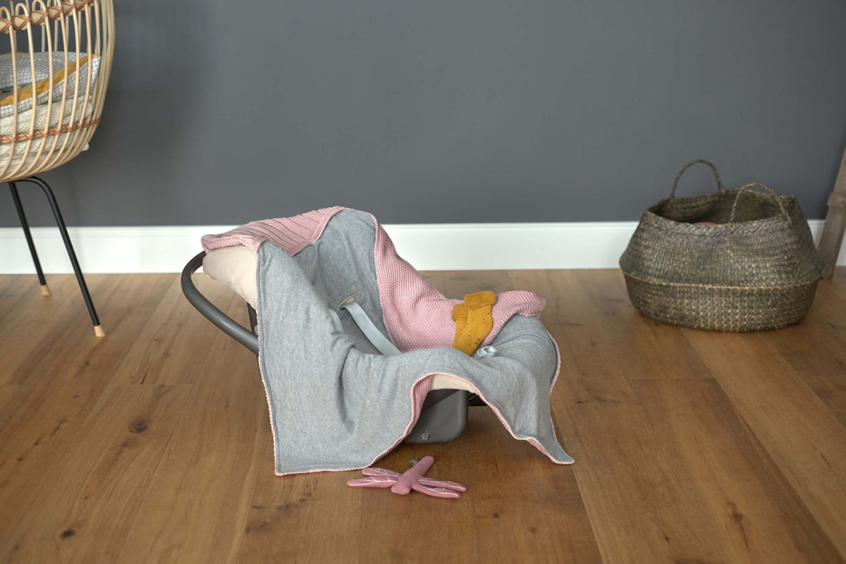Babyschalen Decke dusky pink- von lässig