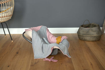 Babyschalen Decke dusky pink- von lässig