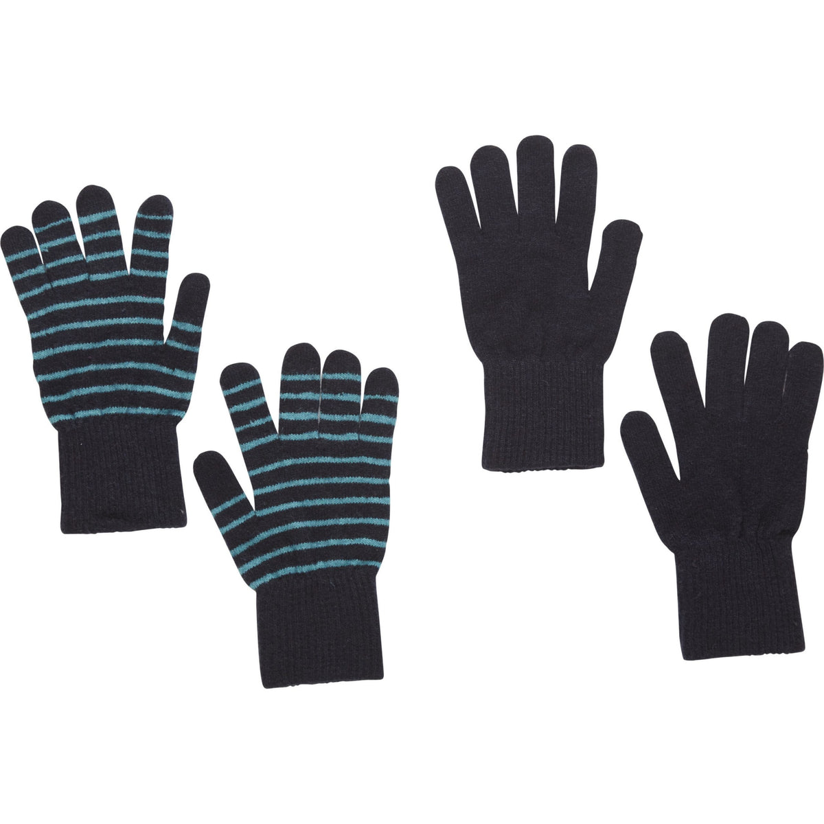 2er-Pack Strick-Handschuhe - blau/türkis-CELAVI