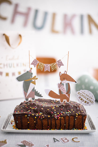 Einschulungs Cake Topper pastell - von ava&yves