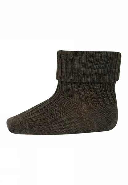 Baby Woll-Socken dark brown 351