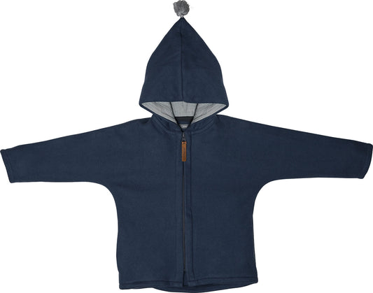 Baumwollfleece Jacke JUNI Indigo Blue/Grey - von KitzHeimat
