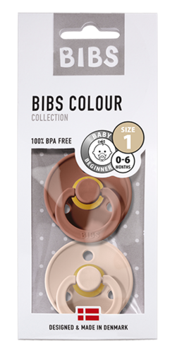 2er Set Colour Schnuller Woodchuck/Blush Gr. 1 - von BIBS