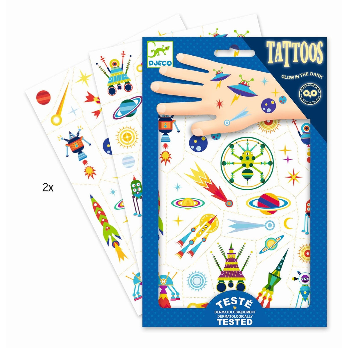 Tattoos Weltraum Kuriosität - von Djeco