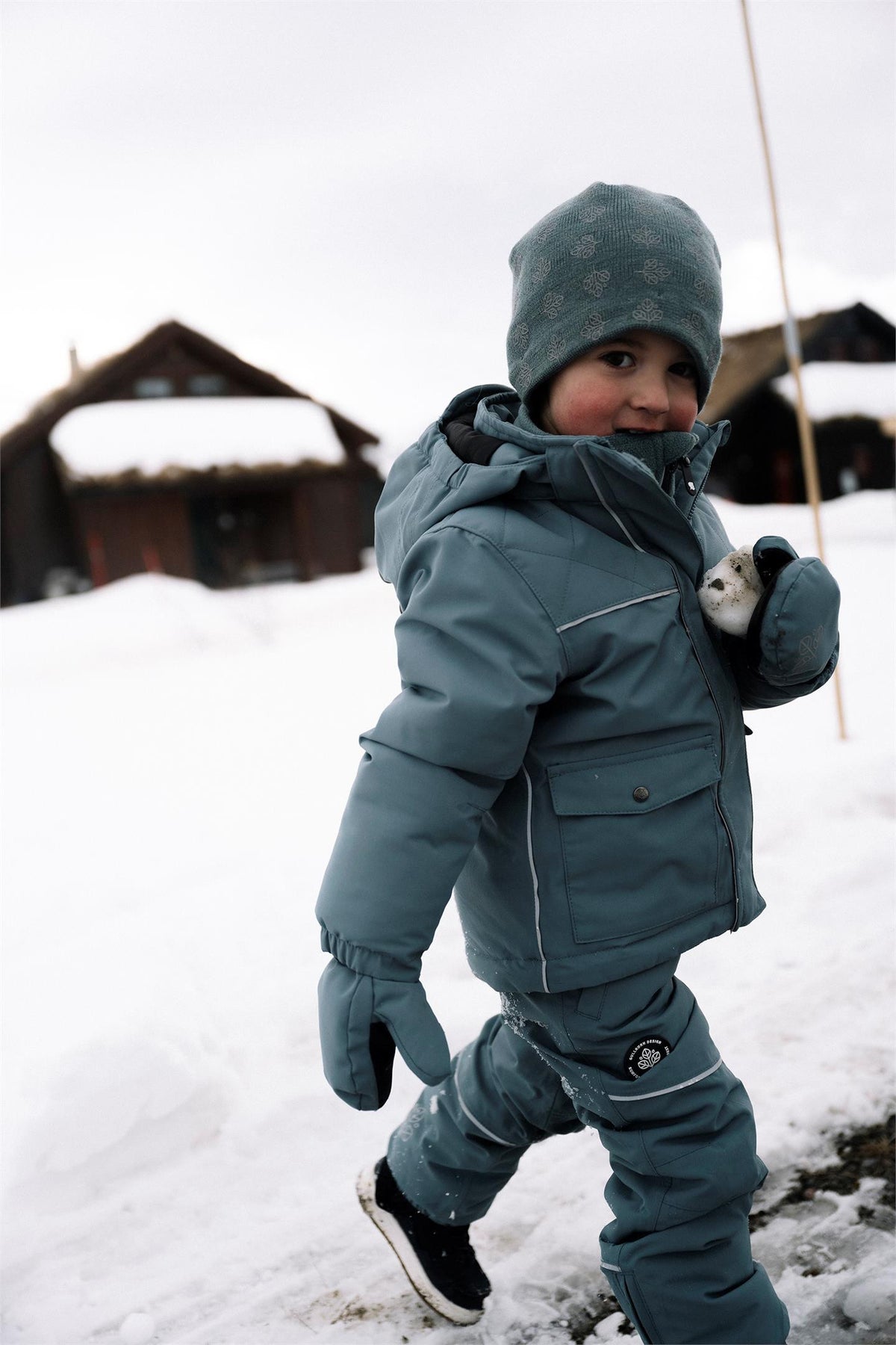 Timotei Beanie Mütze Grau Blau - von Gullkorn