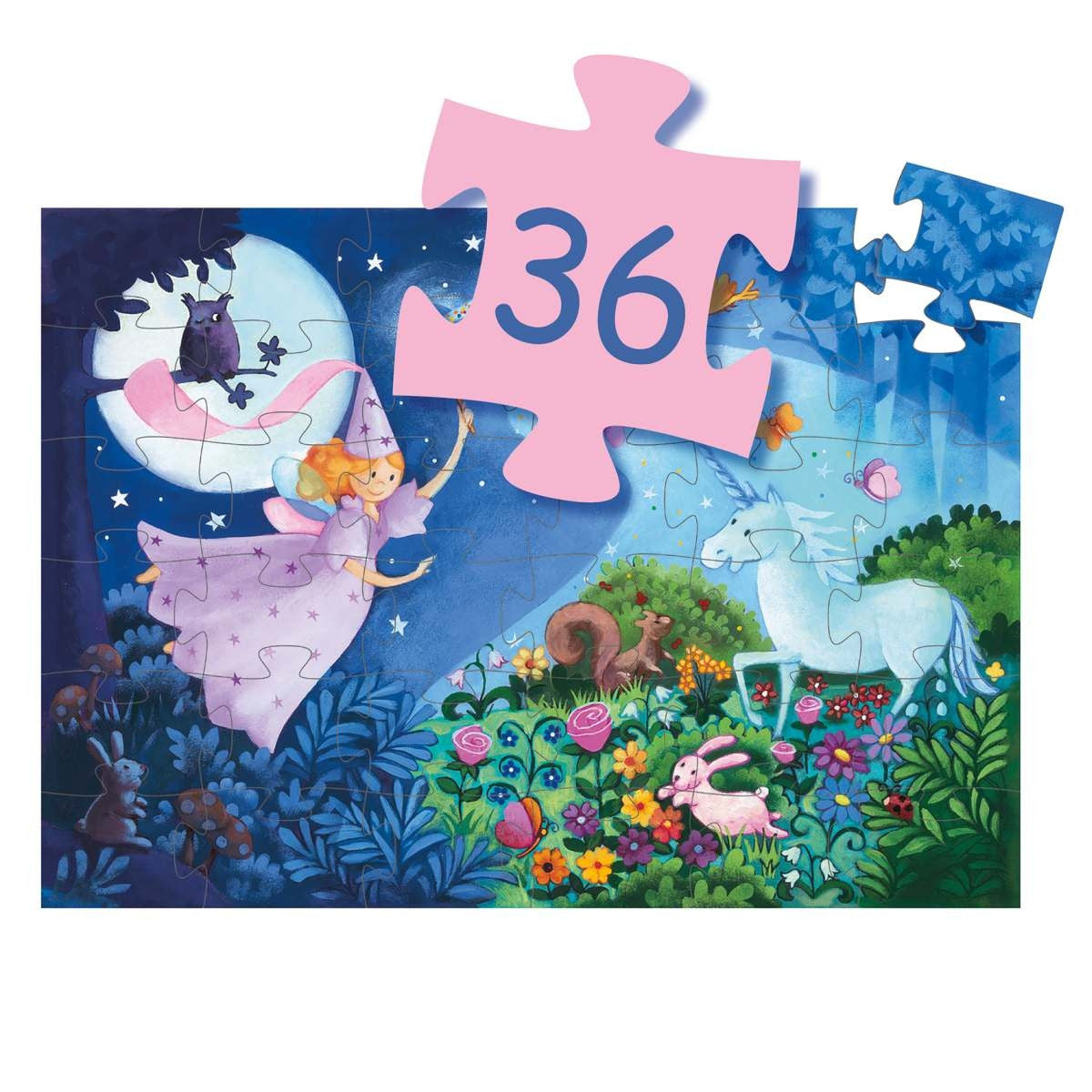 Puzzle Fee und Einhorn - von Djeco
