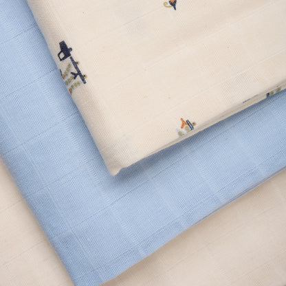 Mullwindeln 3er Pack 70x70 Celestial Blue 734 von PIPPI