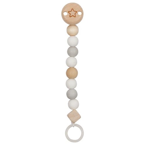 Schnullerkette Stern weiß - von goki