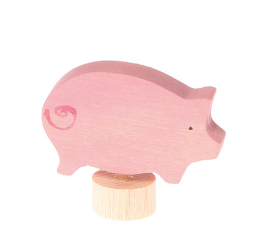 Steckfigur rosa Schwein - von Grimm's