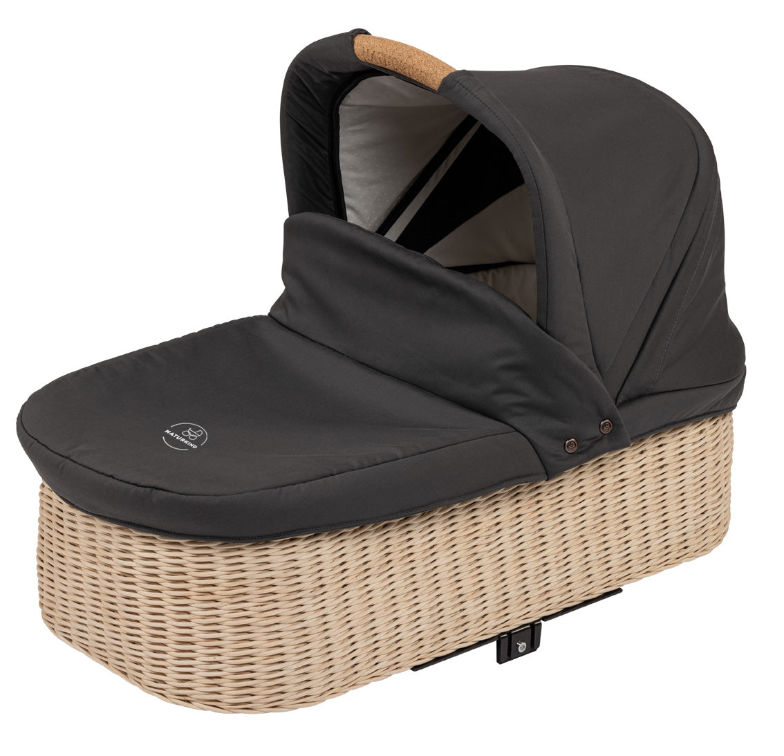 IDA Kinderwagen geflochten Graphit  - von Naturkind