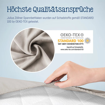 Laken Jersey taupe 90x40cm - von Julius Zöllner