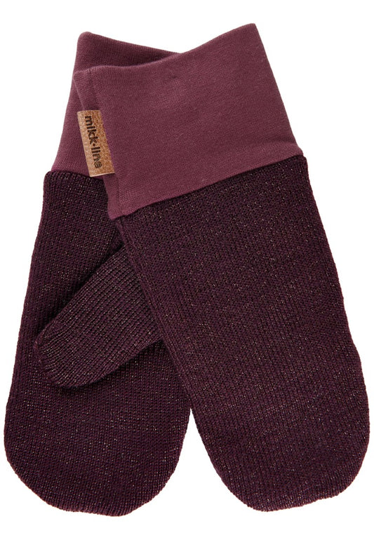 Strick Fäustlinge Beere mit Glitzer - von mikk line