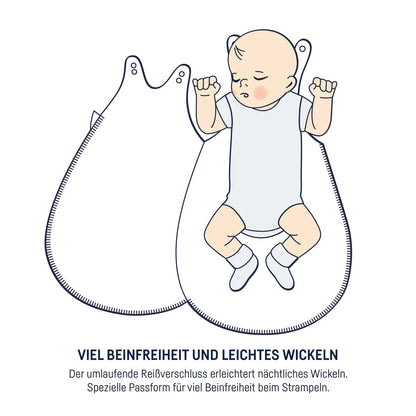 Muslin Babyschlafsack dusty rose - von Julius Zöllner