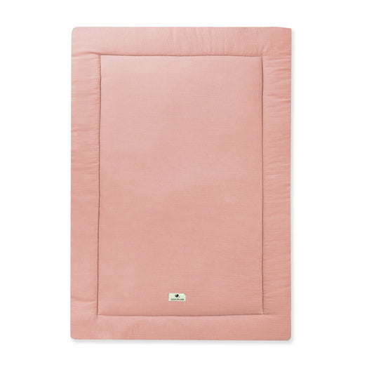Krabbeldecke Musselin dusty rose