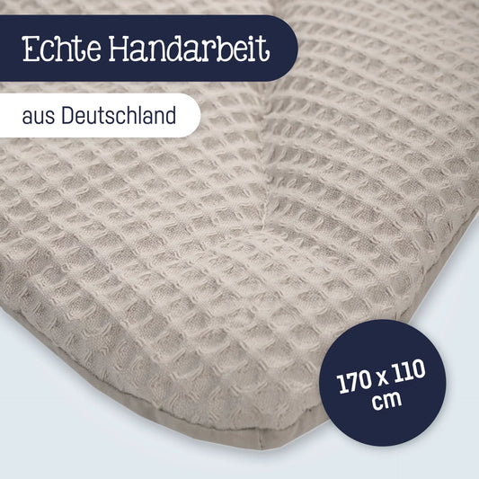 Krabbeldecke Blatt Waffelpiqué Seashell - von Julius Zöllner