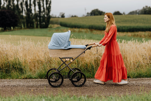 IDA Kinderwagen geflochten Terracotta  - von Naturkind