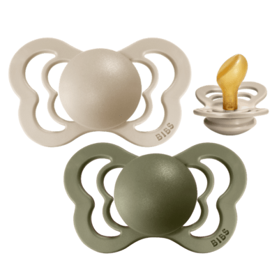 2er Set Couture Schnuller Olive/Vanilla - von BIBS