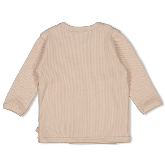 Geripptes Wickelshirt - Honey Bear