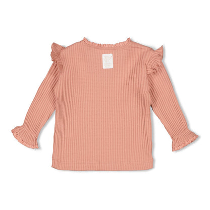 Ajour Geripptes Longsleeve - Morning Sun