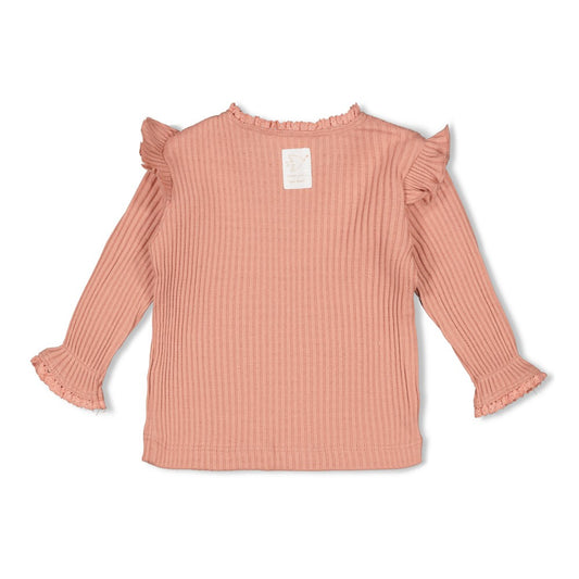 Ajour Geripptes Longsleeve - Morning Sun