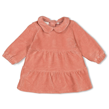 Geripptes Kleid Samt - Woodland Bloom