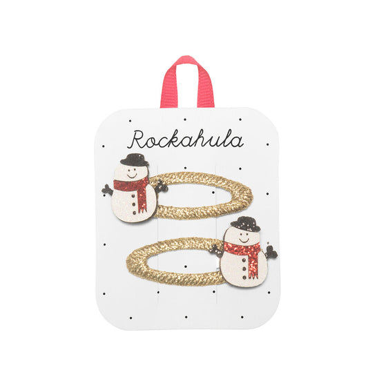 Haarklammern Snowman Glitter Clip