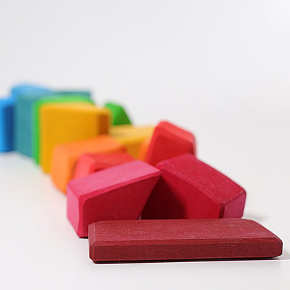 a group of colorful wooden blocks