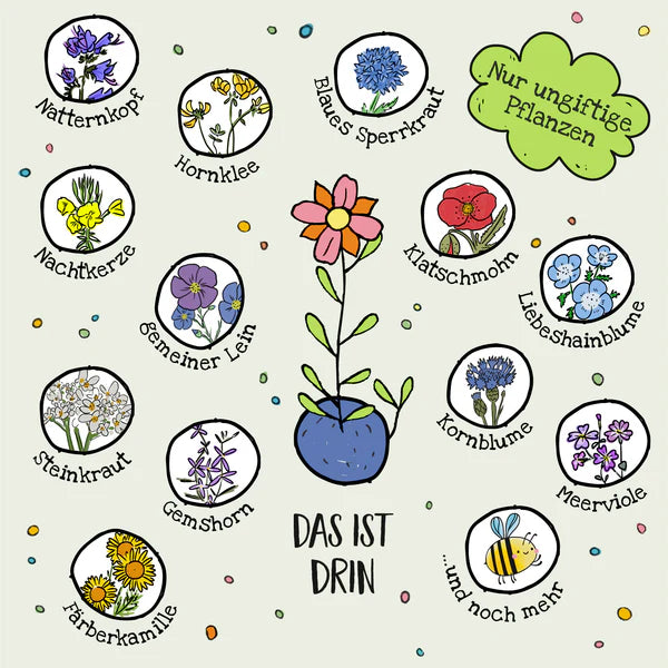 5er Blumenmurmeln im Beutel - Powerblumen